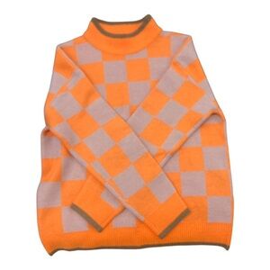 THML Orange and white  Sweater size small